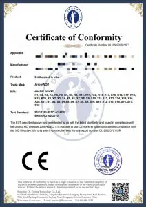 certification document