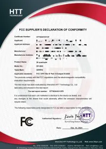 certification document