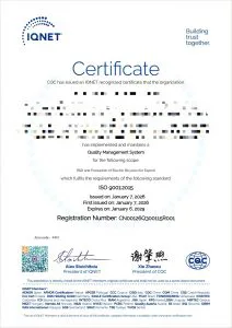 certification document