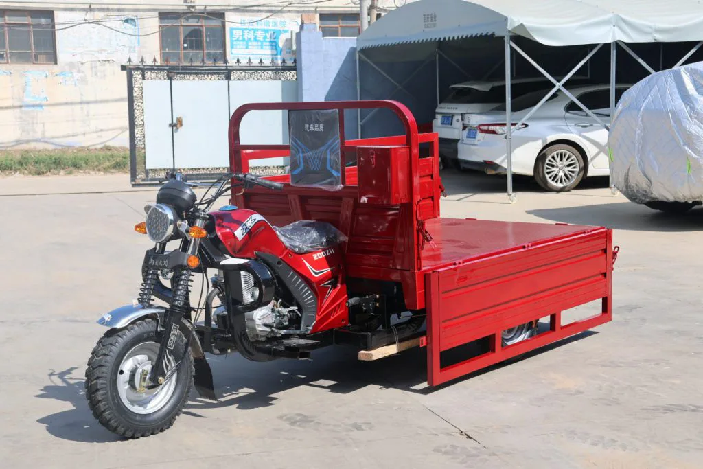 Fuel cargo tricycle – loaded view at the factory yard